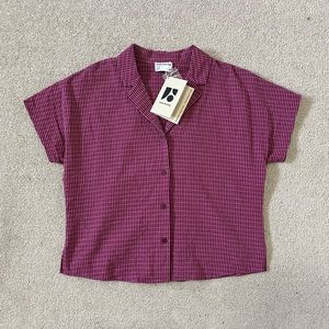 Frank & Oak Purple Button Down Shirt
